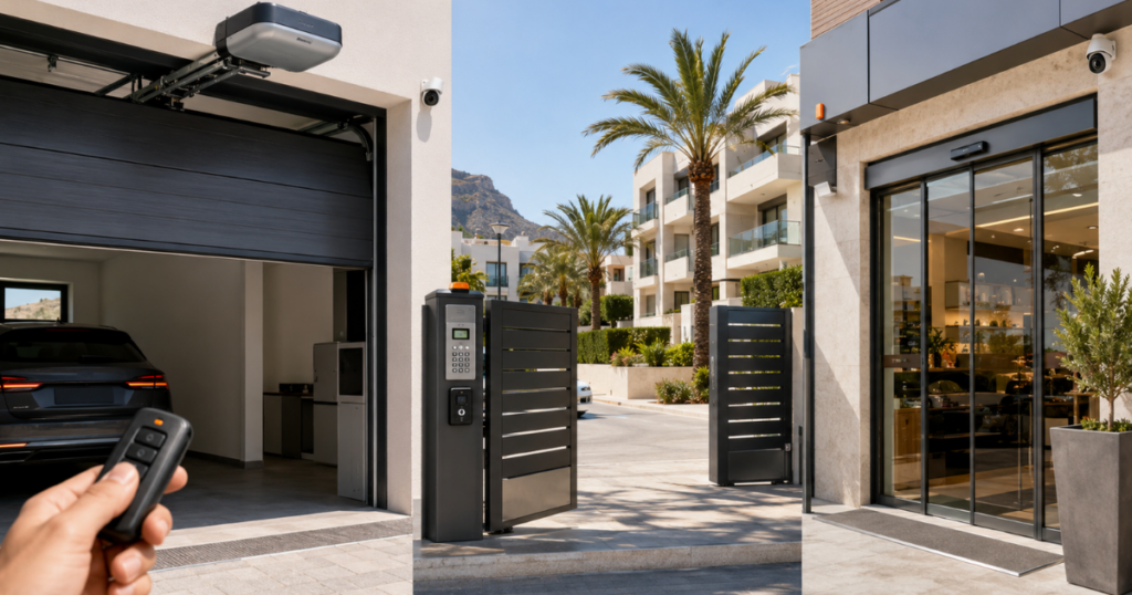 Puertas automáticas en Alicante y Costa Blanca para viviendas comunidades y negocios con TotMàtic