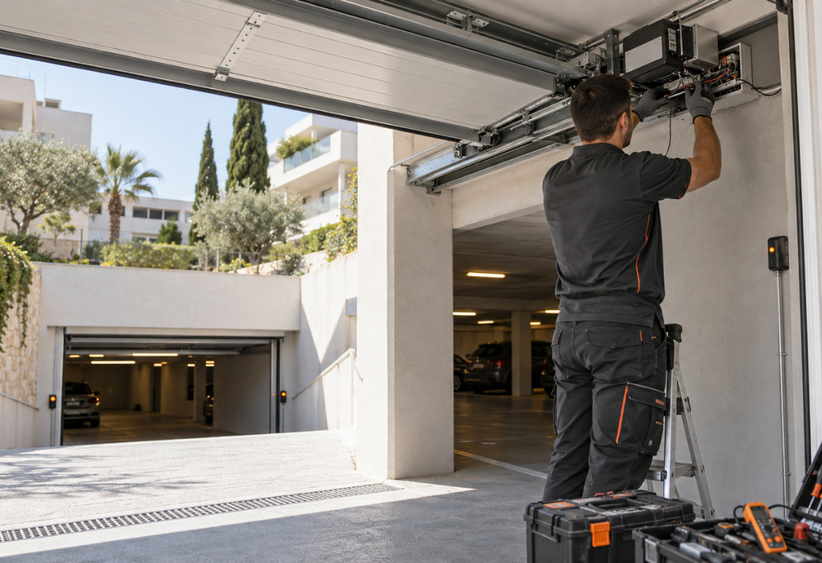 Reparación de puertas automáticas en comunidades con mantenimiento técnico TotMàtic